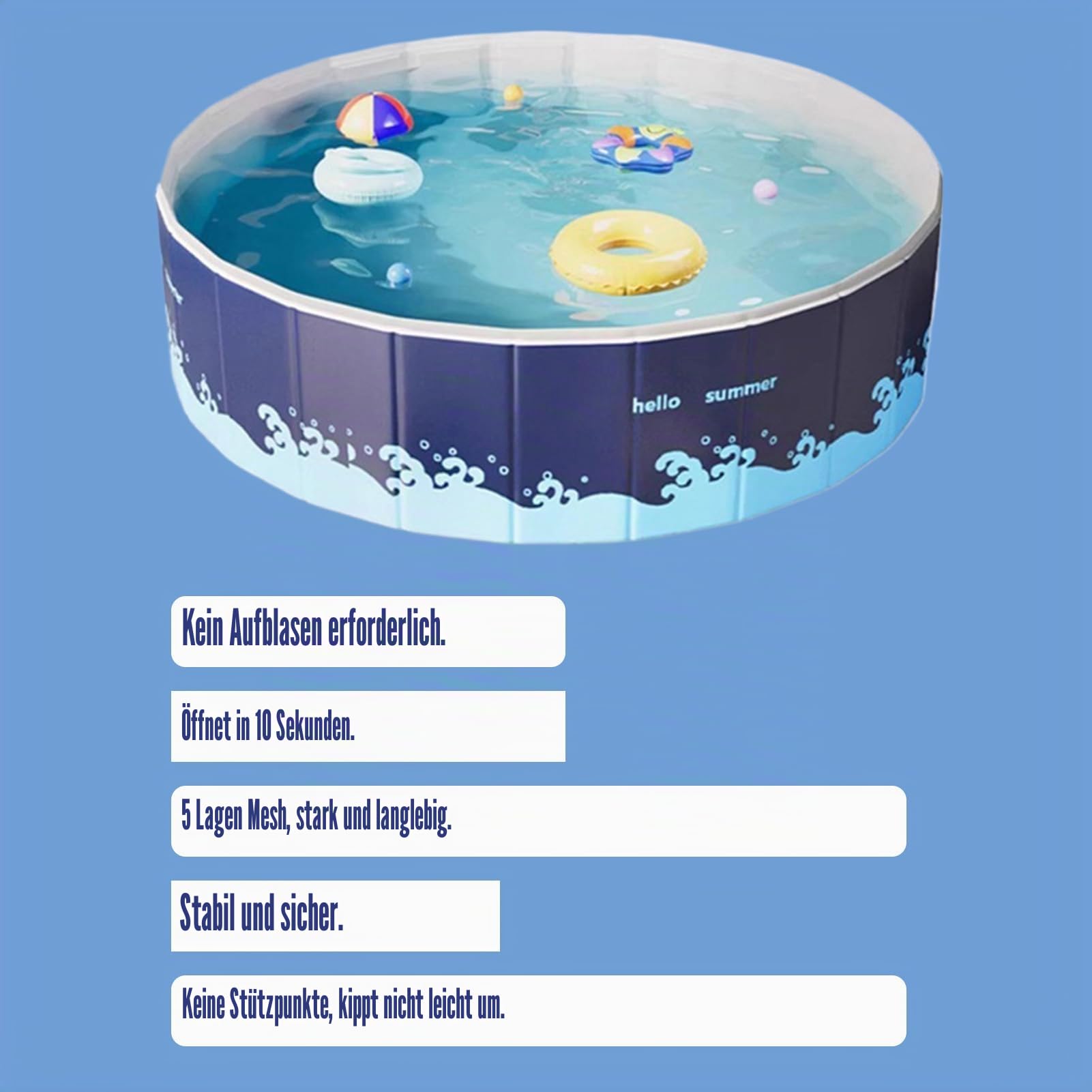Kinder Schwimmbecken Faltbar Garten - 90cm Runden Planschbecken Für Erwachsene Kinder Und Hunde, Kleines Plantschbecken Für Backyard Garden Water Parties,Nicht Aufblasbarer,tragbar, Leicht
