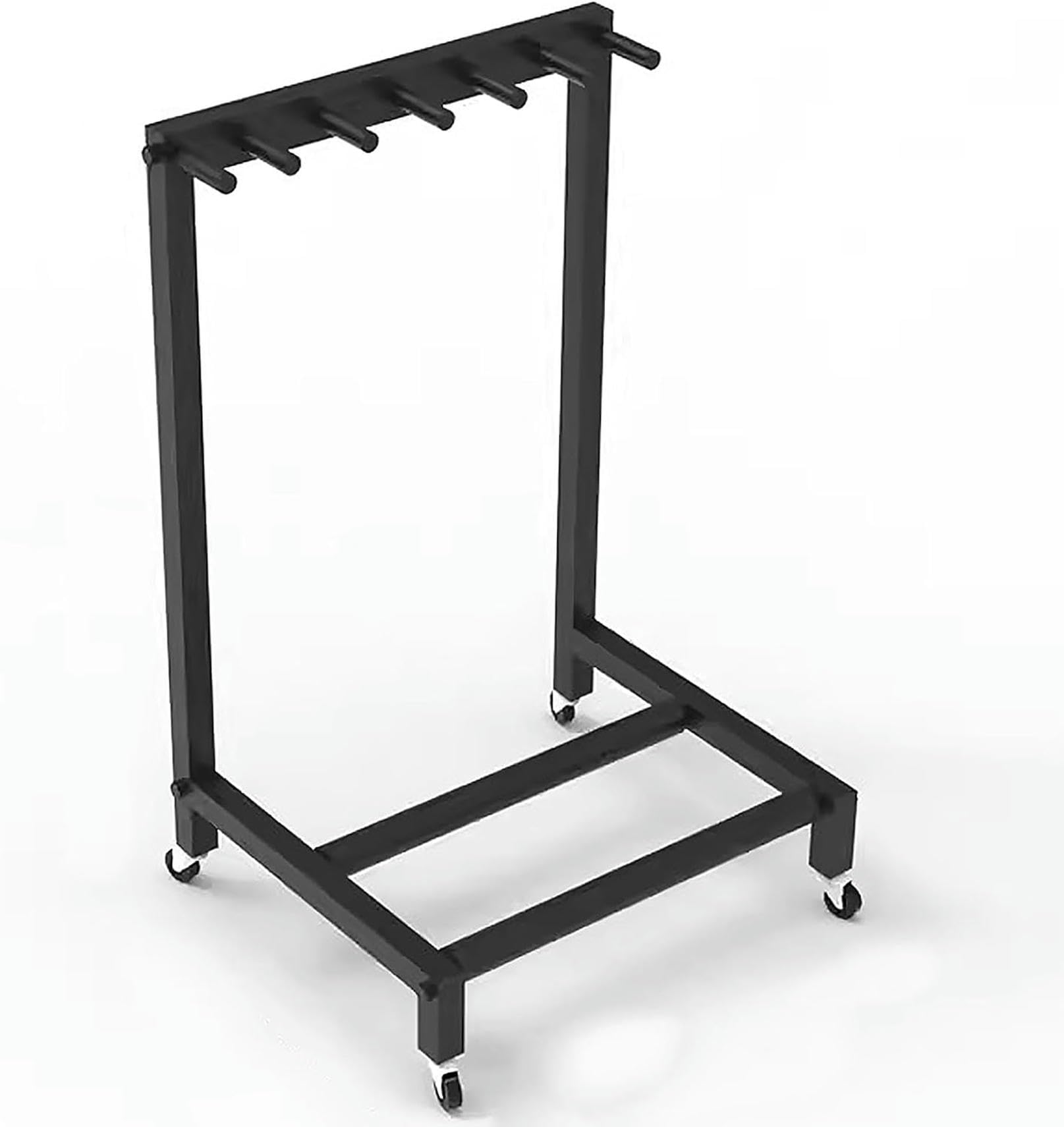 Basketball Ball Storage Rack Kids Tennis Racquet Storage Rack, Home/KindergarteGymnasium Mobile Badminton Racket Metal Display Stand, Hold 5 6 7 Rackets (Black Hold 6 Rac