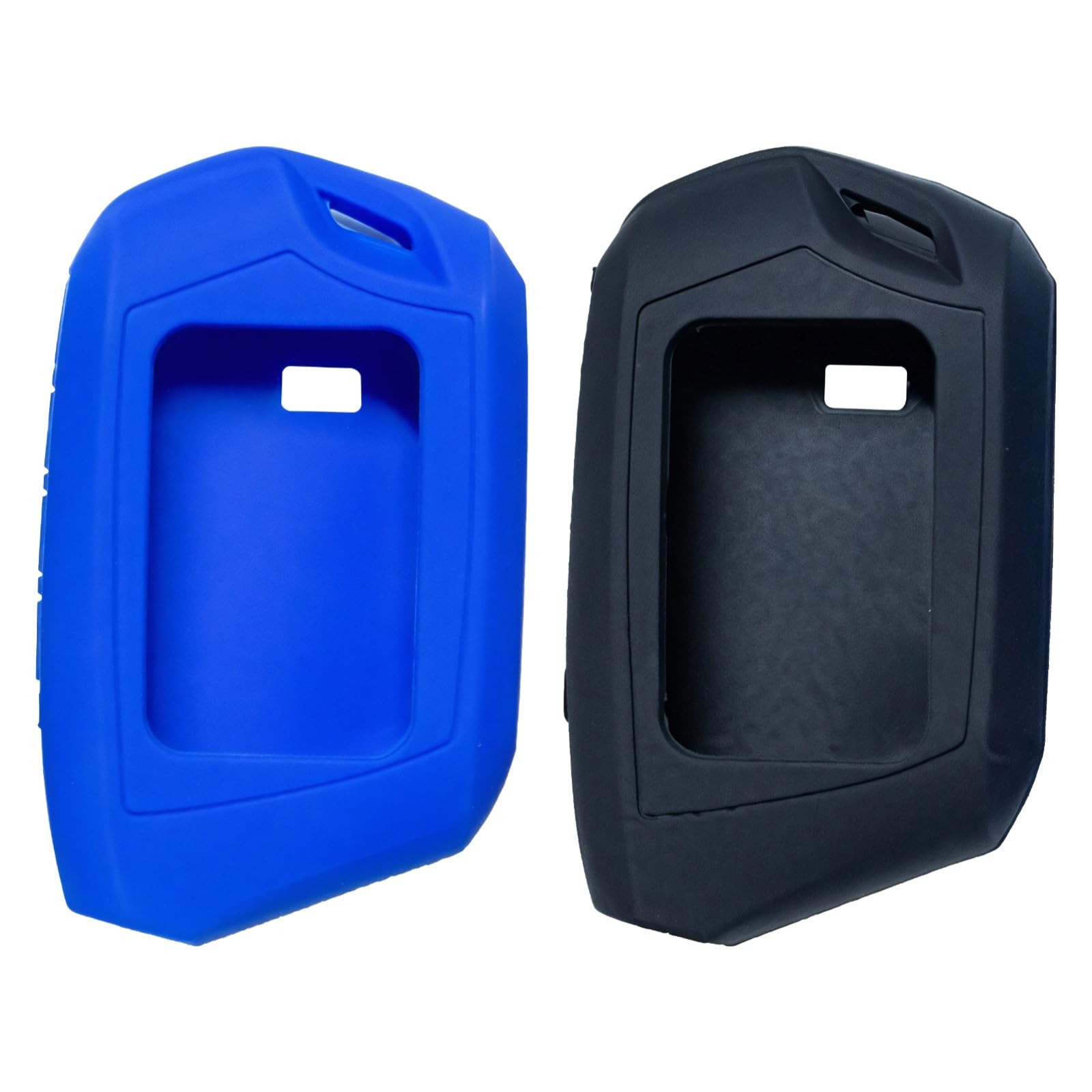 Compustar Remote Cover, Silicone Remote Case, 2 Pcs Set for Car Key Remotes, Black and Blue, Easy Access Button Openings, Quality Protective Structure