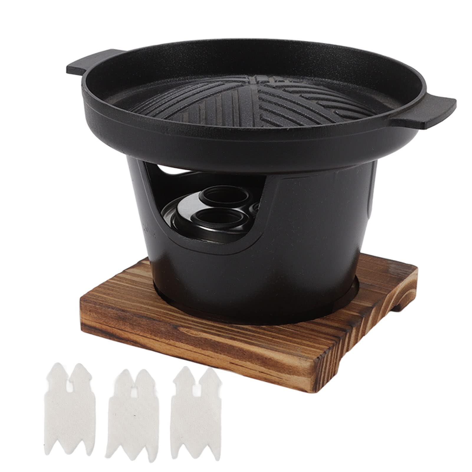 Mini Barbecue Portable, Grill de Table Japonais sans Fumée, Petit Grill Familial Coréen avec Surfaces de Cuisson Antiadhésives pour Barbecue de Camping en Plein Air (HN-BBQ18A)