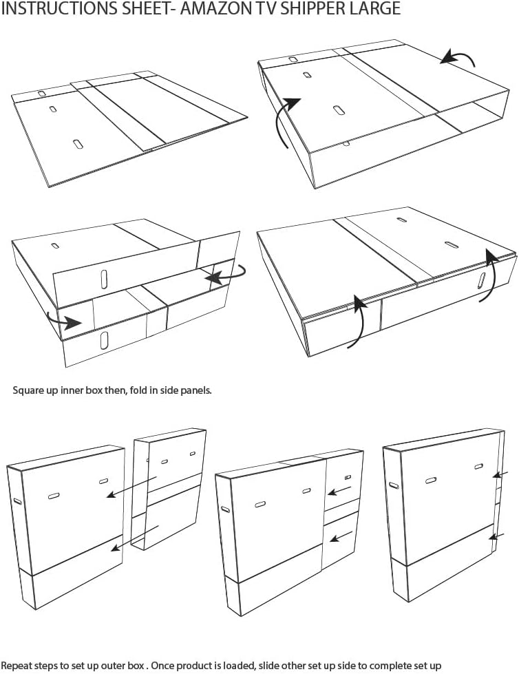 Uboxes Moving Boxes for Your TV Fits 1 LCD/LED up to 70" Plasma, LCD, or LED TV. Moving Box Size : expandable to 70"Length by Width 8" and 40" Height (TV Moving Box - 2 Pack)"