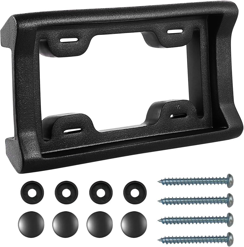 Black Widow Stainless Steel License Plate Frame Holder W/ Screws & Screw Caps | Black | Glow In The Dark - Foto 2