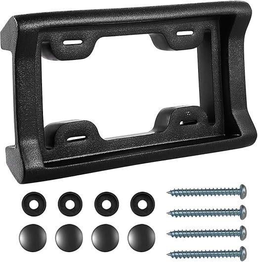 BLVD-LPF OBEY YOUR LUXURY License Plate Frame Bumper Guard Screws Included - 2.3" Thick Rubber License Plate Mount Protects Bumper from Scratches & Dents - Universal Fit for Cars, Trucks, SUVs, & Vans