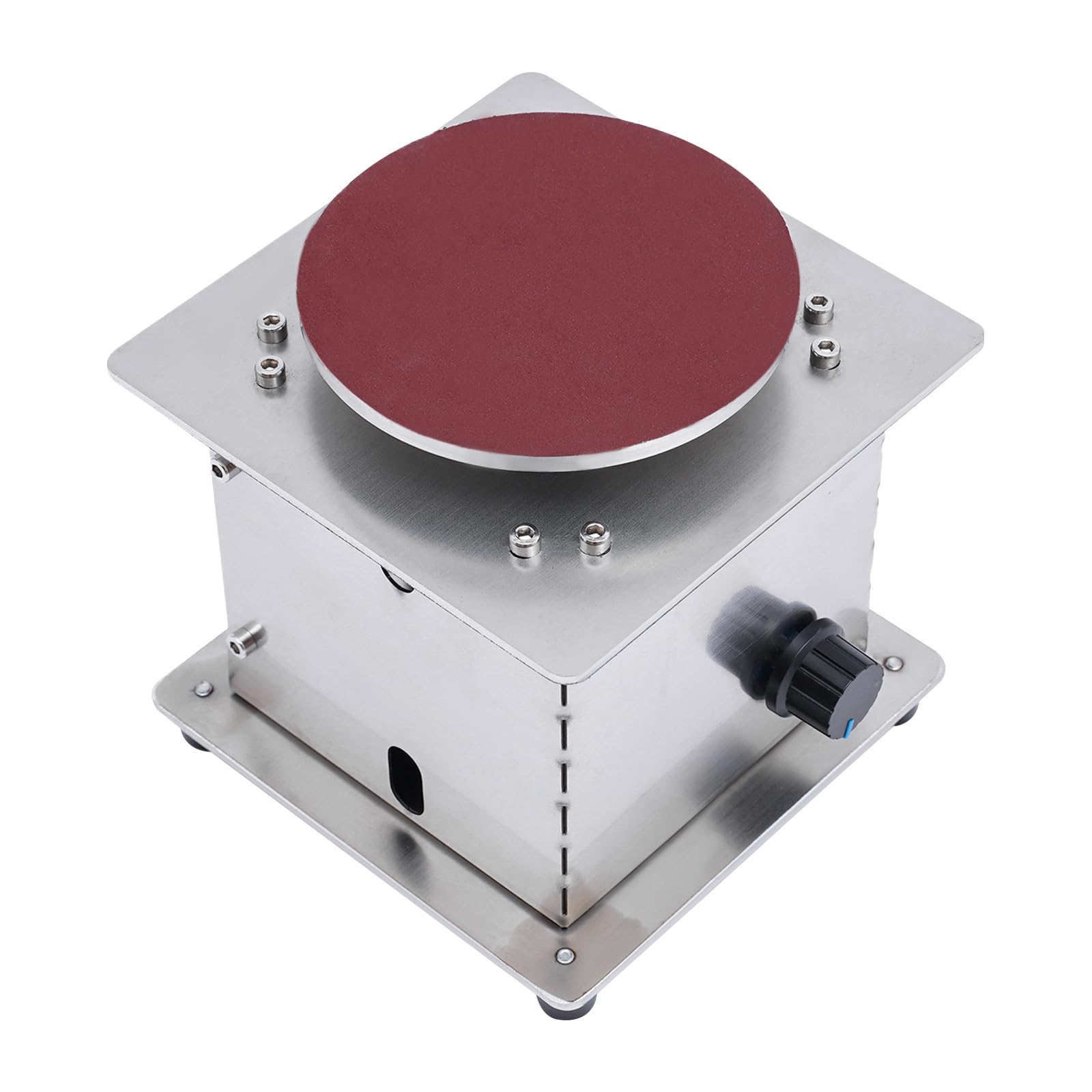 Mini-Tellerschleifer 200W Leistung Durchmesser des Schleiftellers 10cm, 7 variable Geschwindigkeiten, Tischschleifer mit 21 Schleifpapiere, Tischschleifmaschinen für Holz, Metall