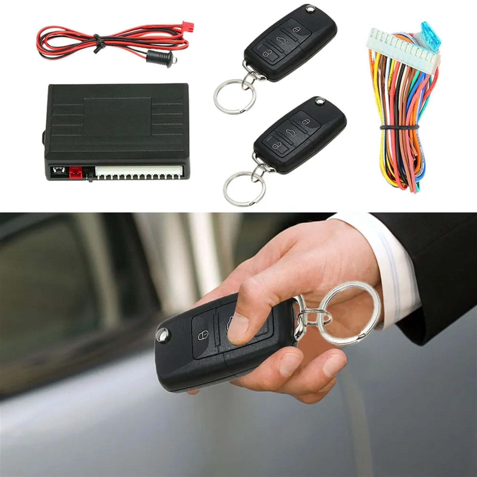 Auto Remote Central Kit Centralny zamek samochodu DIY Uniwersalny system dostępu bezkluczykowego System bezpieczeństwa alarmowy Łatwa instalacja i szeroka kompatybilność