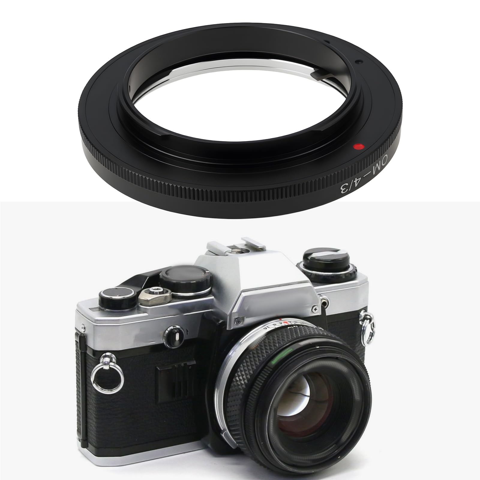 eMagTech Anello Adattatore Per Obiettivo Della Fotocamera OM-4/3 OM - Attacco 4/3" Compatibile Con Olympus