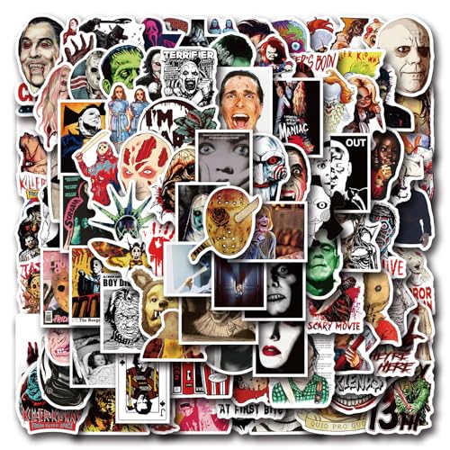 Horror Stickers 300 Pcs Horror Movie Stickers Horror Decor Scary Movie Gifts Spooky Gifts Supernatural Halloween Stickers for Water Bottle Laptop Phone Skateboard
