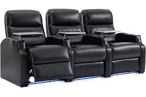 Black Home Theater Seating Recliner Chairs Clearance