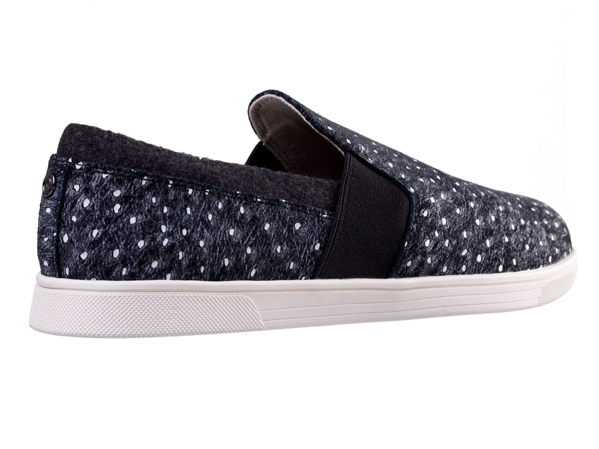 Spenco Women's Santa Cruz Ostrich Sneaker, Black, 6