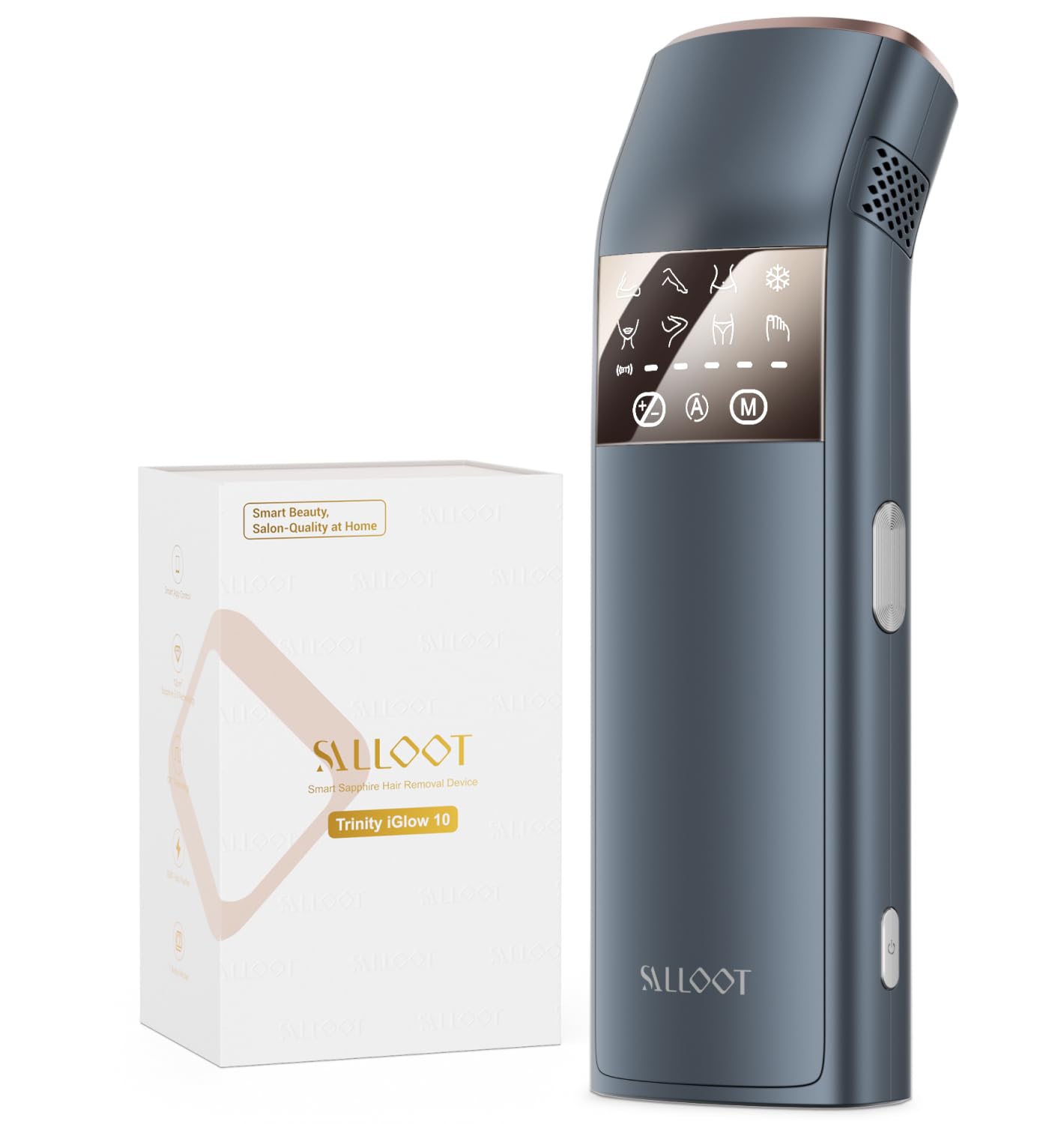 TRIPLE-Pulse IPL Laser Hair Removal, 12cm² Sapphire 37°F Ice-Cooling Contact, Hair Removal Device for Women and Men, Permanent Hair Removal at Home for Legs, Face, Bikini, Armpits, Trinity iGlow 10 TRIPLE-Pulse IPL Laser Hair Removal, 12cm² Sapphire 37°F Ice-Cooling Contact, Hair Removal Device for Women and Men, Permanent Hair Removal at Home for Legs, Face, Bikini, Armpits, Trinity iGlow 10
