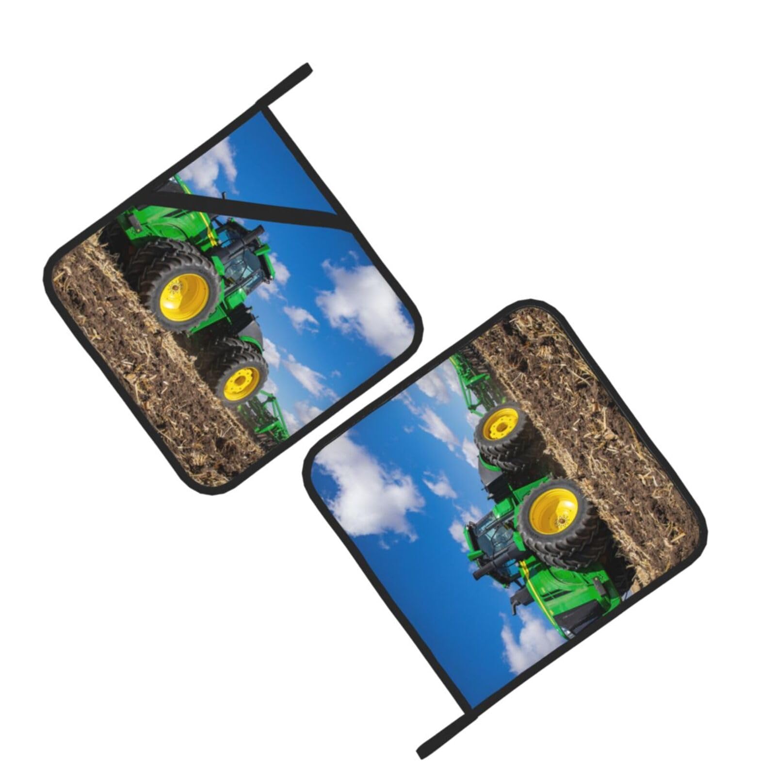 Tractor farm Printed Oven Pot Holders Set of 2 Pcs Heat Resistant Kitchen Microwave Potholders for Cooking Baking Grilling