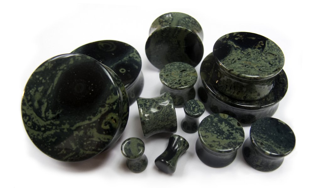 Pair Of Gauge 22mm Green Eye Jasper Desertcart Seychelles