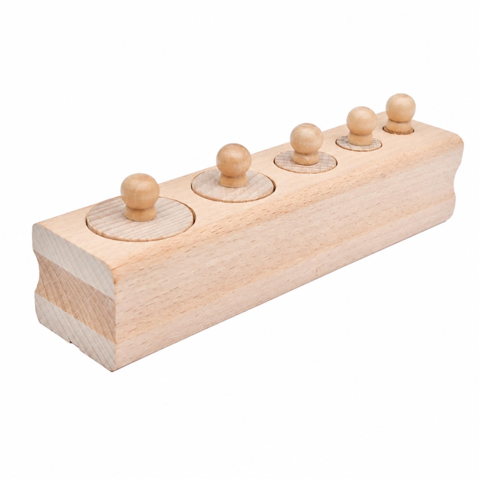 perfeclan drical Inset Puzzle Hands-on Wooden Board with drical Pieces Developmental-Design Educational Toy for Preschoolers, Young Children