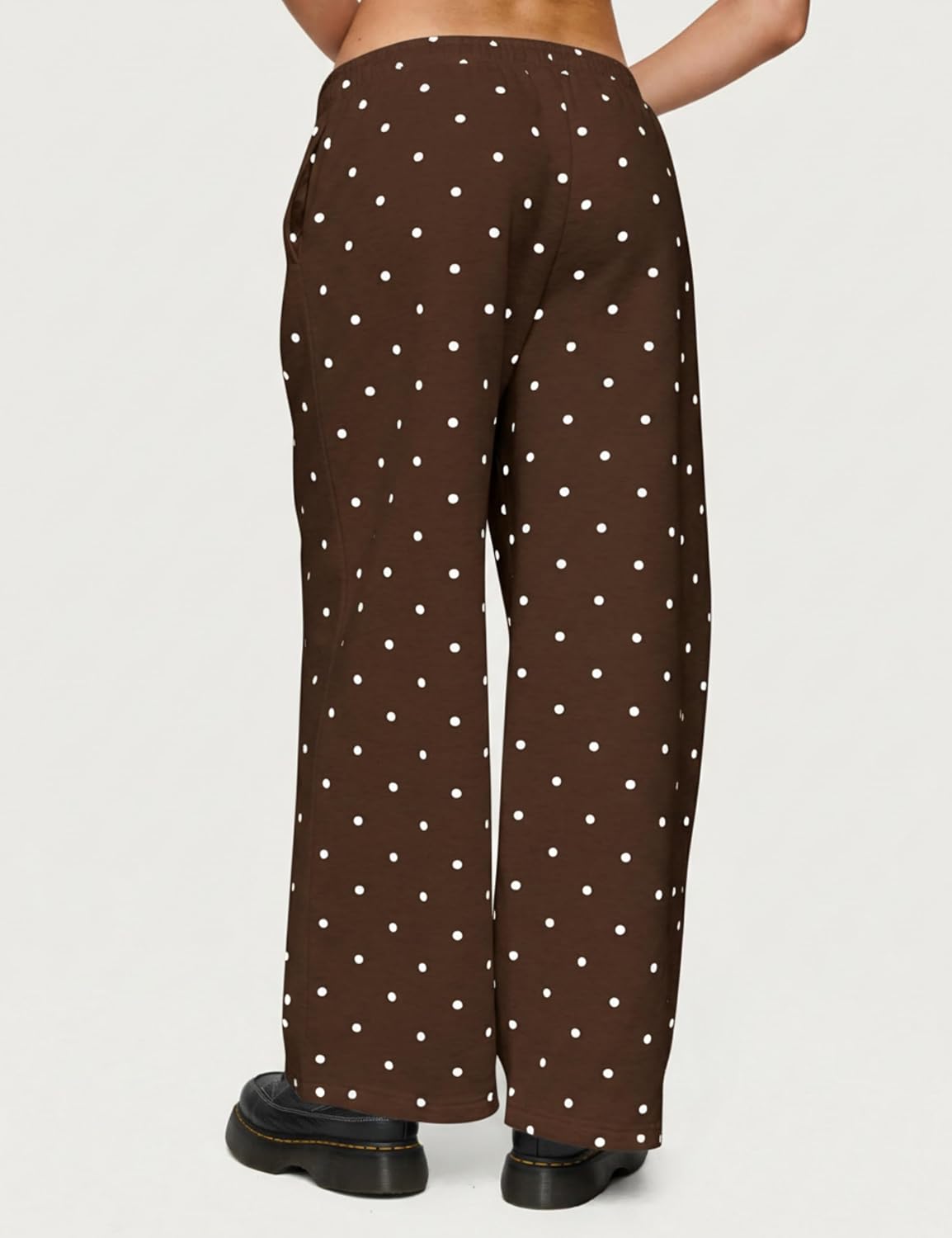 Lauweion Polka Dot Set-Womens Oversized Hoodie and Wide Leg Sweatpants - Image 2