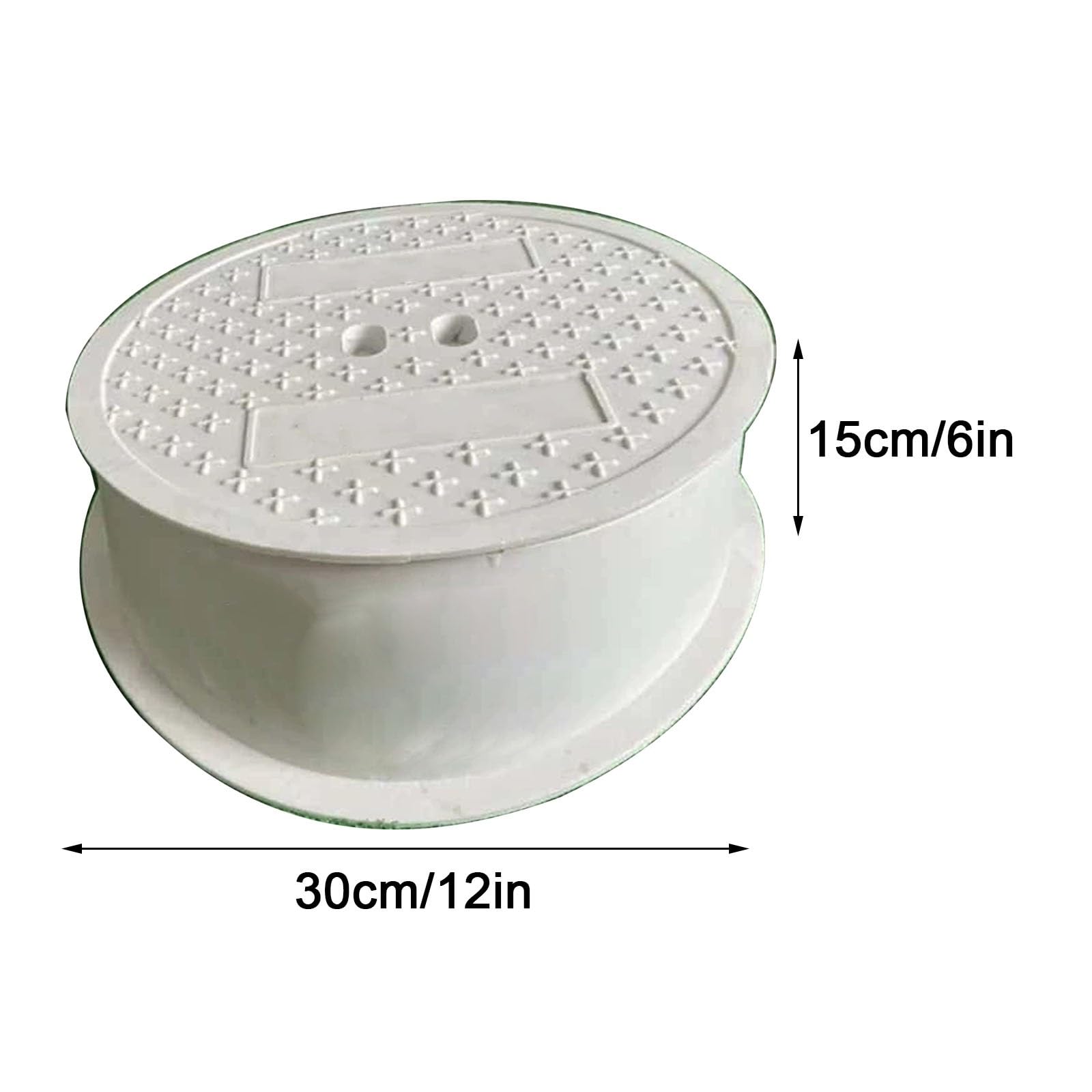 Coperchio per serbatoio settico a prova di perdite e coperchio della pompa del pozzetto, 30 x 15 cm / 12x6in, per sistemi fognari, protezione durevole e resistente alle intemperie, ideale per tubi di