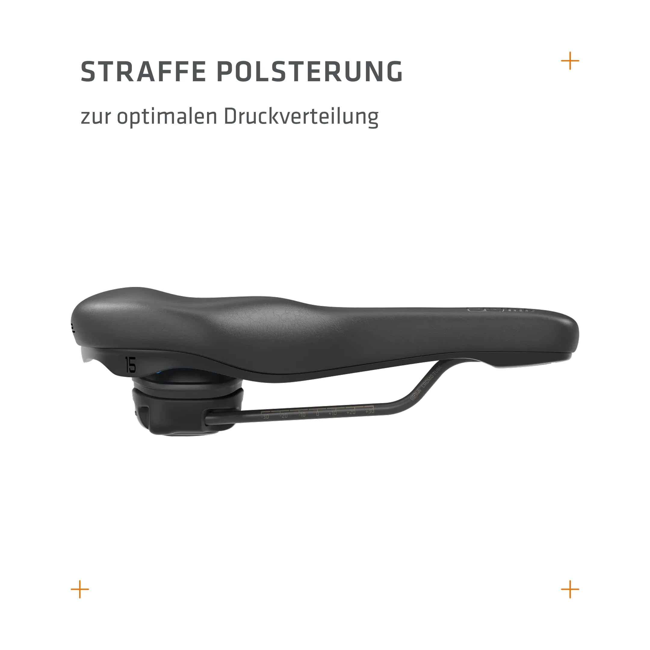 SQlab Sattel 602 Ergolux Active 2.1, Trekking & City Fahrradsattel, Unisex, in schwarz