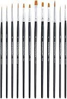 Vista 1 de Transon Pinceles de pintura de detalles pequeños para pintura de modelos en miniatura, adecuados para pintura al óleo de gouache de acuarela