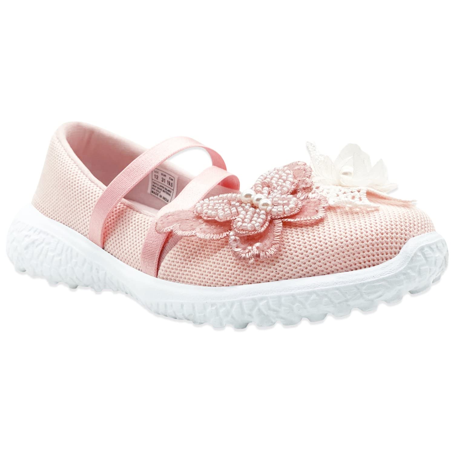 KazarMaxKids Girls Floral Ballet Flat Ballerina