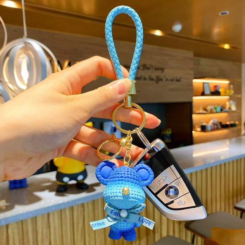 Miniatura 2 de BEXOA Lindo llavero Kawaii Anime Llaveros Accesorios, Kawaii Little Bear Bolso Charm Car Cartoon Llavero para niñas y mujeres