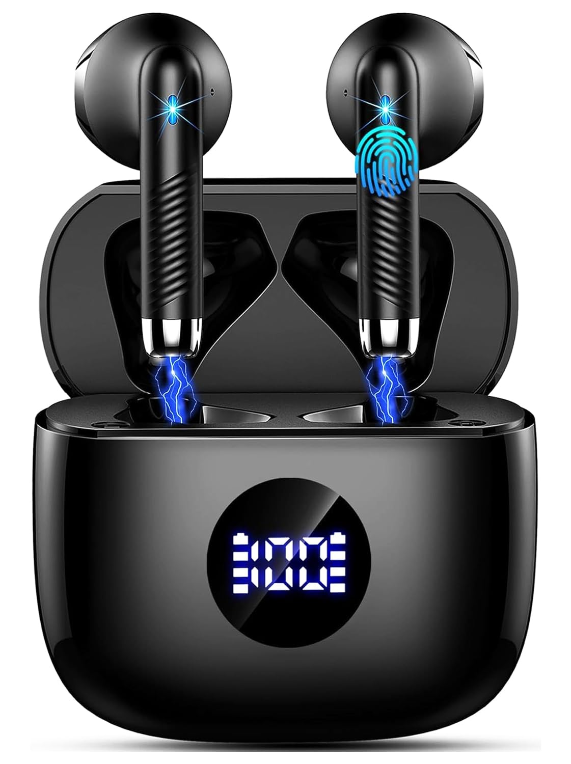Wireless Earbuds, Bluetooth 5.4 Ear Buds, 32 EQs via App, 6D Bass Stereo