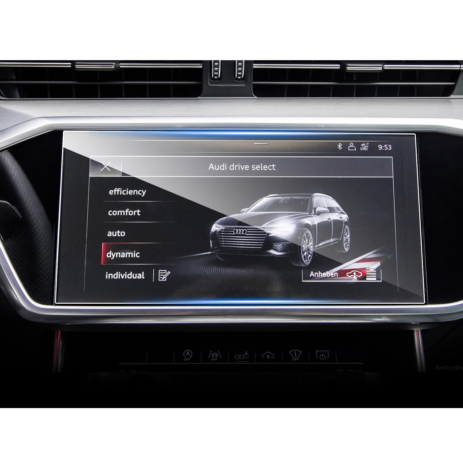 BSTW Compatibile con Audi A6 C8 A7 4G 2018-2024 & Audi Q7 4M Q8 2020-2024 Pellicola Protettiva per climatizzatore Protezione Schermo in Vetro Temperato 9H Antigraffio