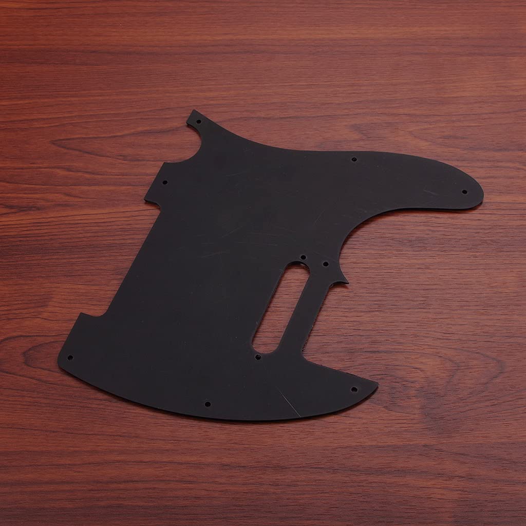 Alnicov 8-otworowy pickguard Telecaster do amerykańskiego/meksykańskiego amerykańskiego standardu Telecaster części w nowoczesnym stylu, 1-warstwowy czarny