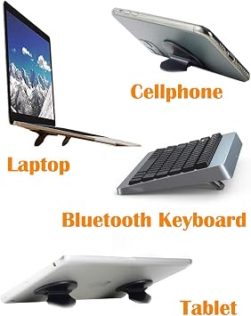 Generies Mini Laptop Stand, Ergonomic Foldable Portable Keyboard Riser, Invisible Cooling Laptop Holder for MacBook, Air, Pro, Lenovo, HP, More (2PCS)