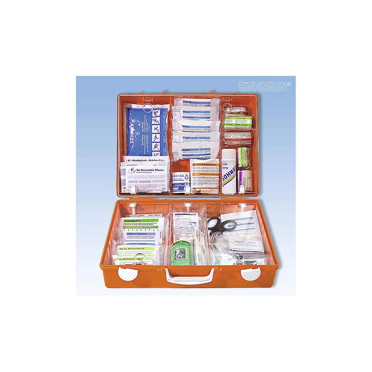 Erste Hilfe Koffer MT-CD Werkstatt (mit Füllung, mit Wandhalterung, Koffer aus ABS Kunststoff) 0360111