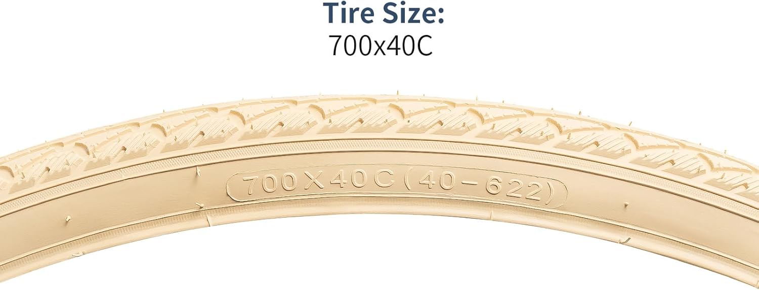 YUNSCM 2-PCS 700C Road Bike Tires 700x40C 40-622 Compatible with Bike Tires 700x38C 700 x 40C 700x41C 700x42C Bicycle Tires (Y-1046)