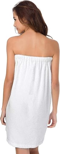 Miniatura 2 de Sioro - Toalla de baño de algodón de bambú con cierre ajustable puede usarse para el spa, toalla envolvente para el gimnasio y bata de baño.