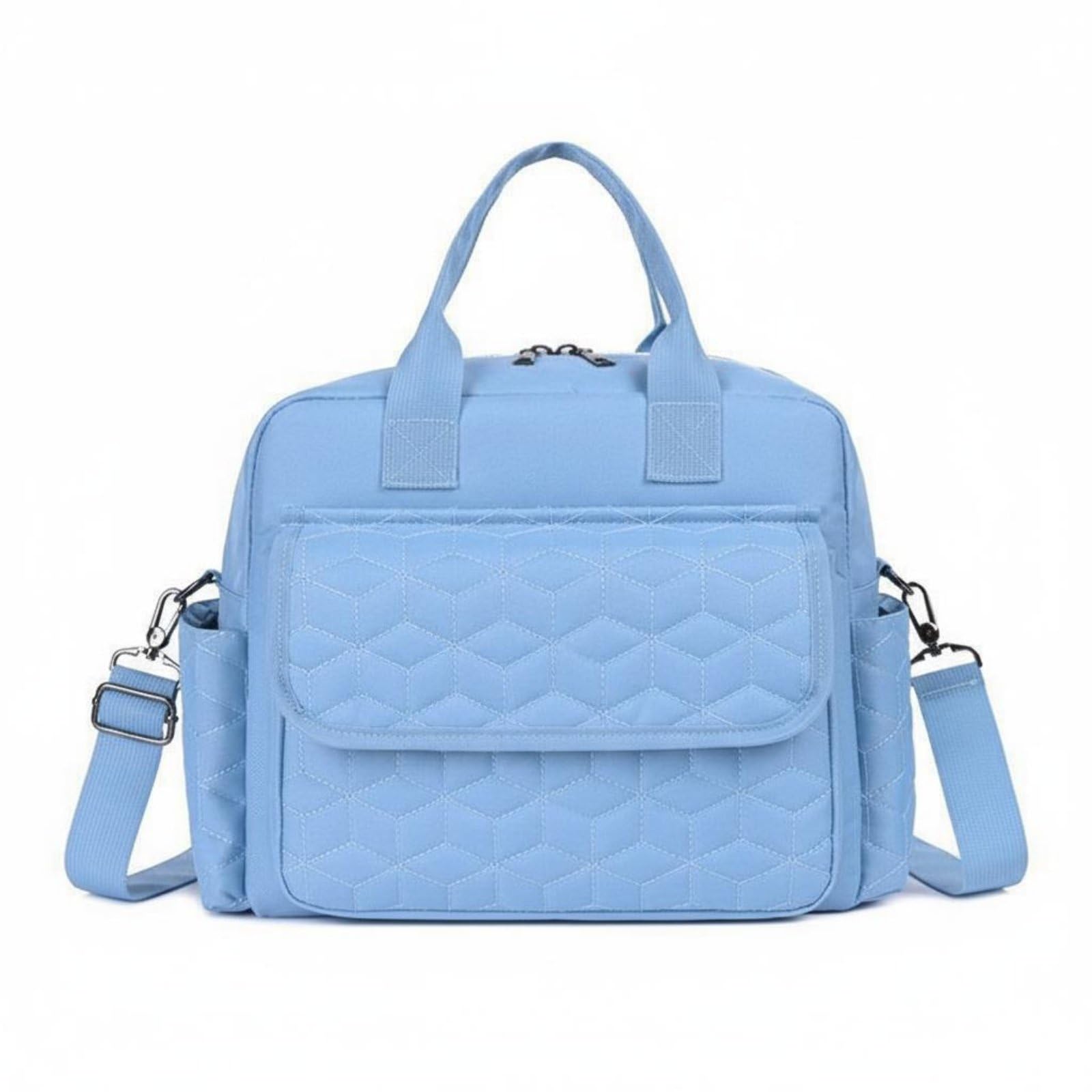 Wear-Resistant Material Wet Dry Separation Mommy Bag Convertible Carry Options Large Capacity Mommy Bag Highly Organized Lightweight for Moms, New Parents, Travel, Outdoor Outings, Sky Blue, Style 1-image-38