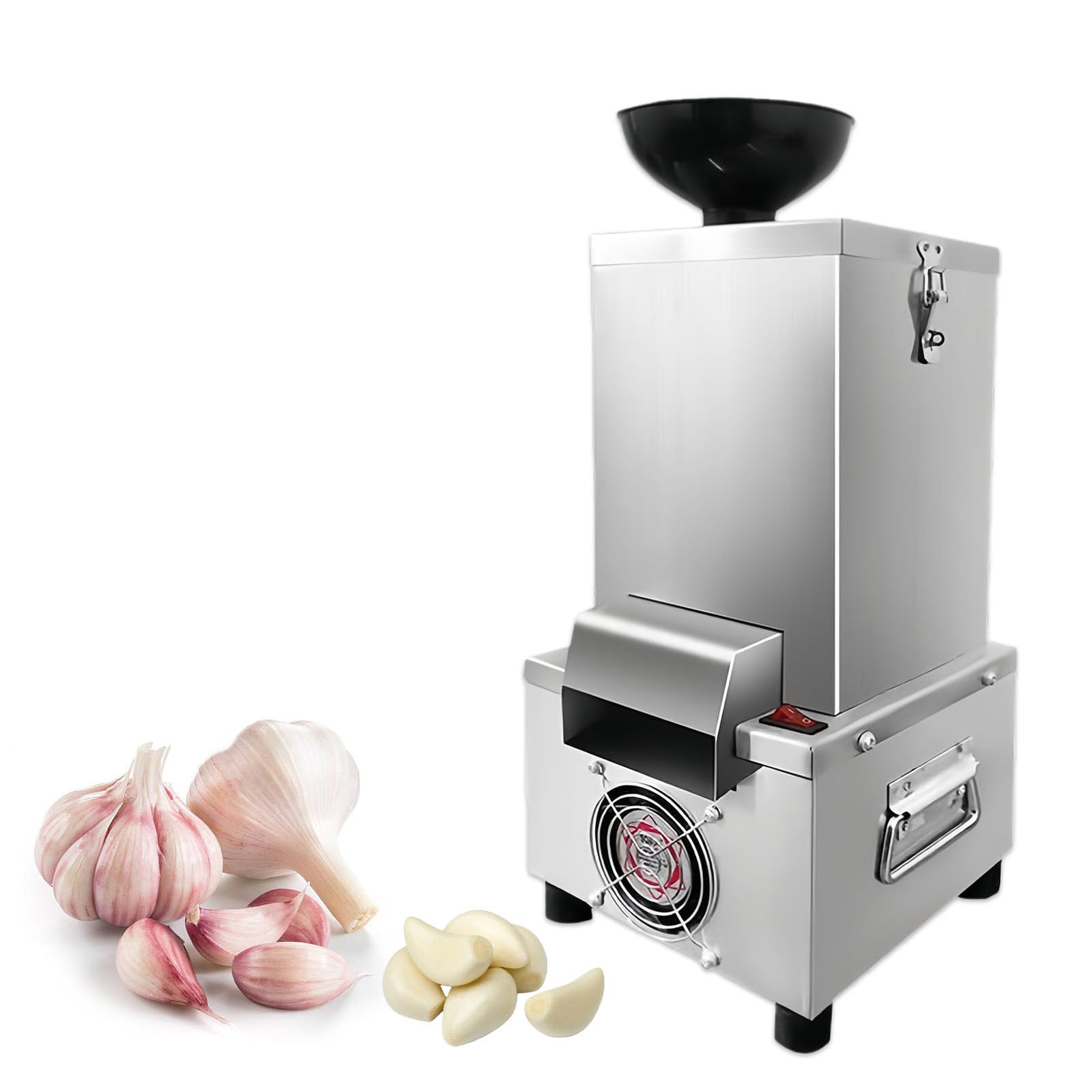 Automatische Elektrische Knoblauchschälmaschine (200 W), Für Gastronomie Und Haushalt Knoblauchschäler Aus Edelstahl, 25 Kg/H, Leicht Zu Reinigen