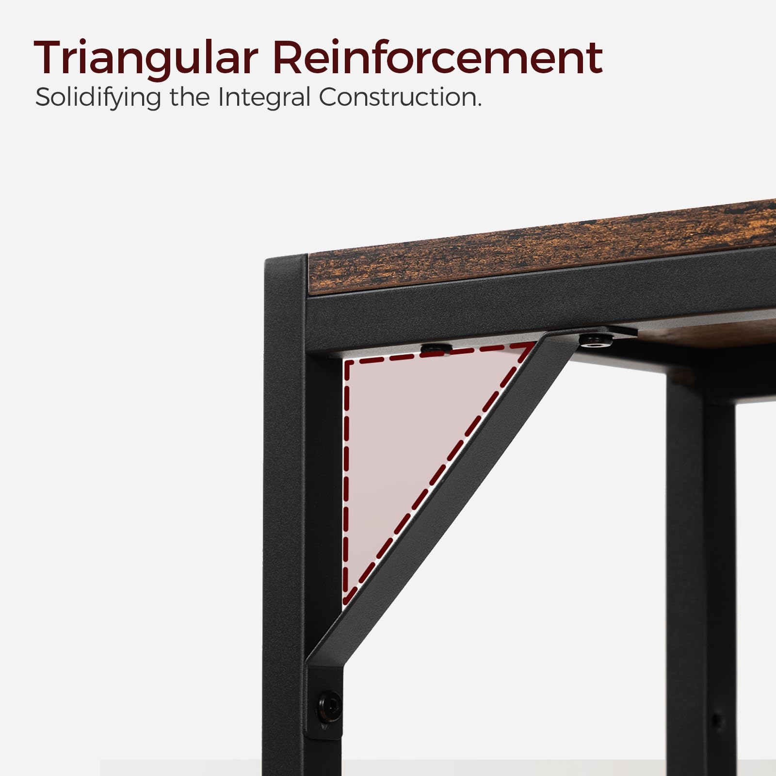 MAHANCRIS Mesa de Entrada y Sofá Estrecha, Consola Con Estructura Metálica, Estilo Minimalista para Salón, Pasillo, Entrada, Vestíbulo, Marrón ACTHR112UE01