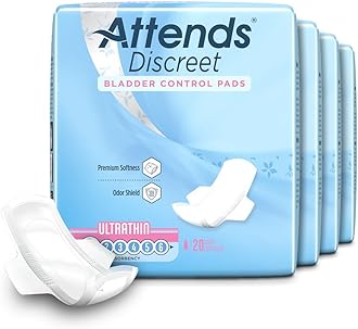 Attends Discreet Bladder Control Pads - Ultrathin Absorbency, 20 Count
