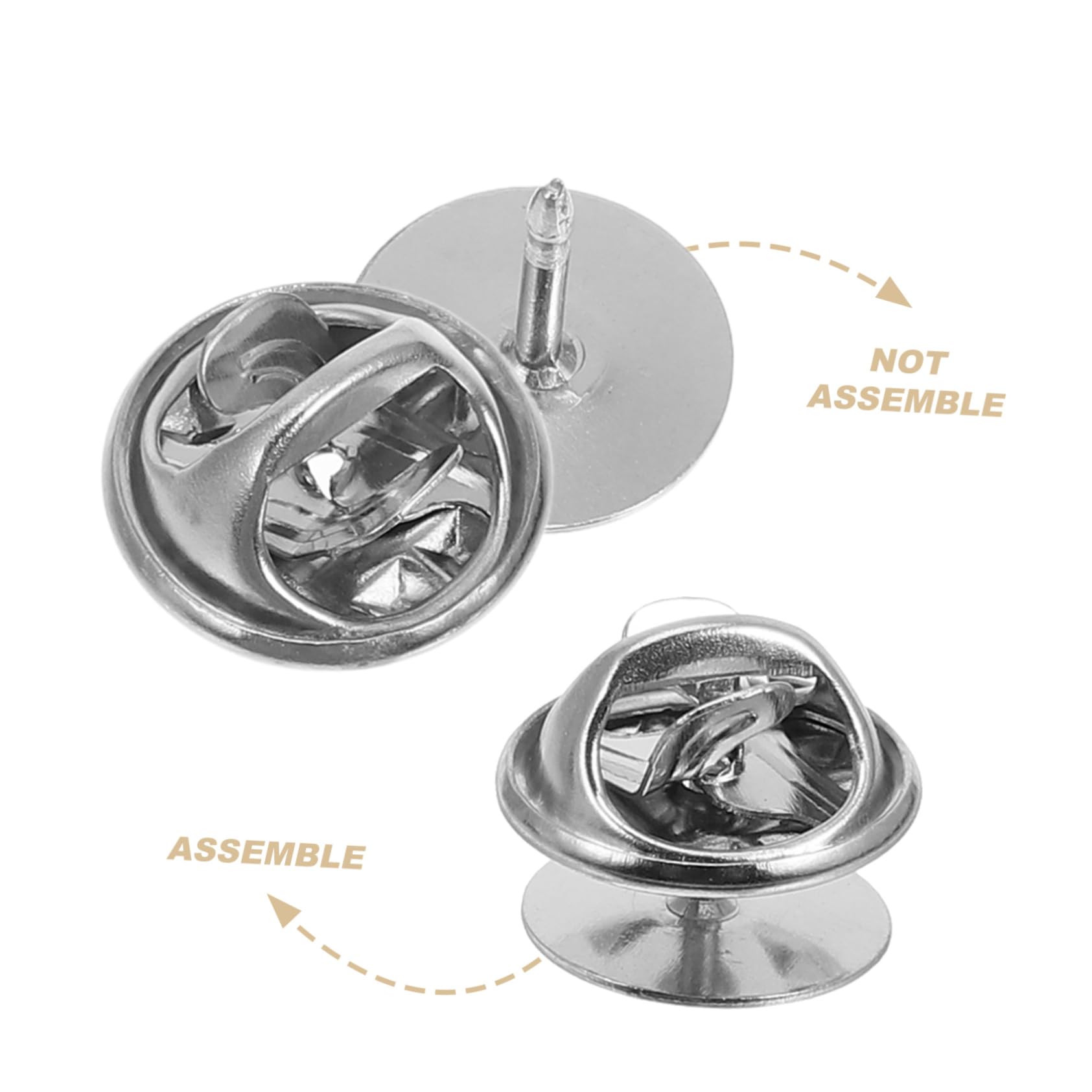 Gadpiparty 750 Juegos Brooch Clutch Pins con Base de Níquel Repuesto Seguro para Pines de Solapa Insignias y Sombreros Cierres Duraderos para Manualidades y Joyería