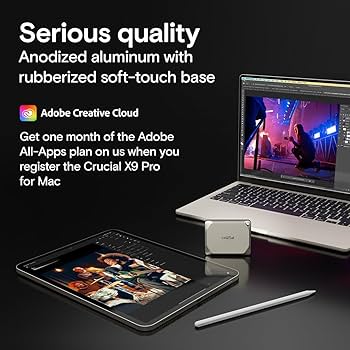 Amazon.com: Crucial X9 Pro for Mac 1TB Portable SSD, Up to