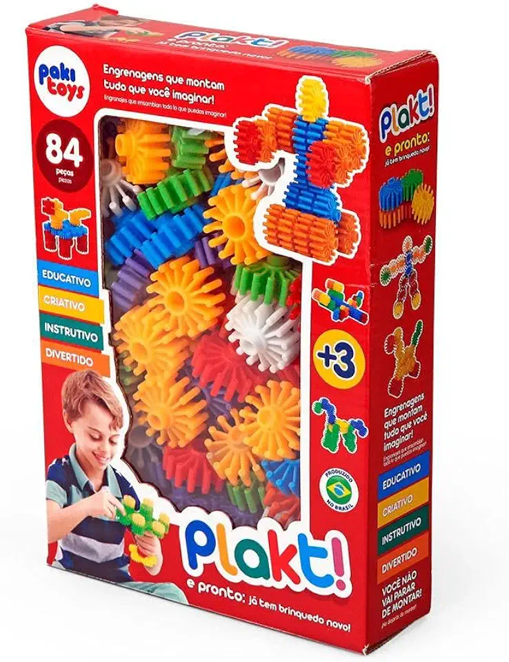 Paki Toys, 1242 Brinquedo educativo de montagem para crianças com 84 peças