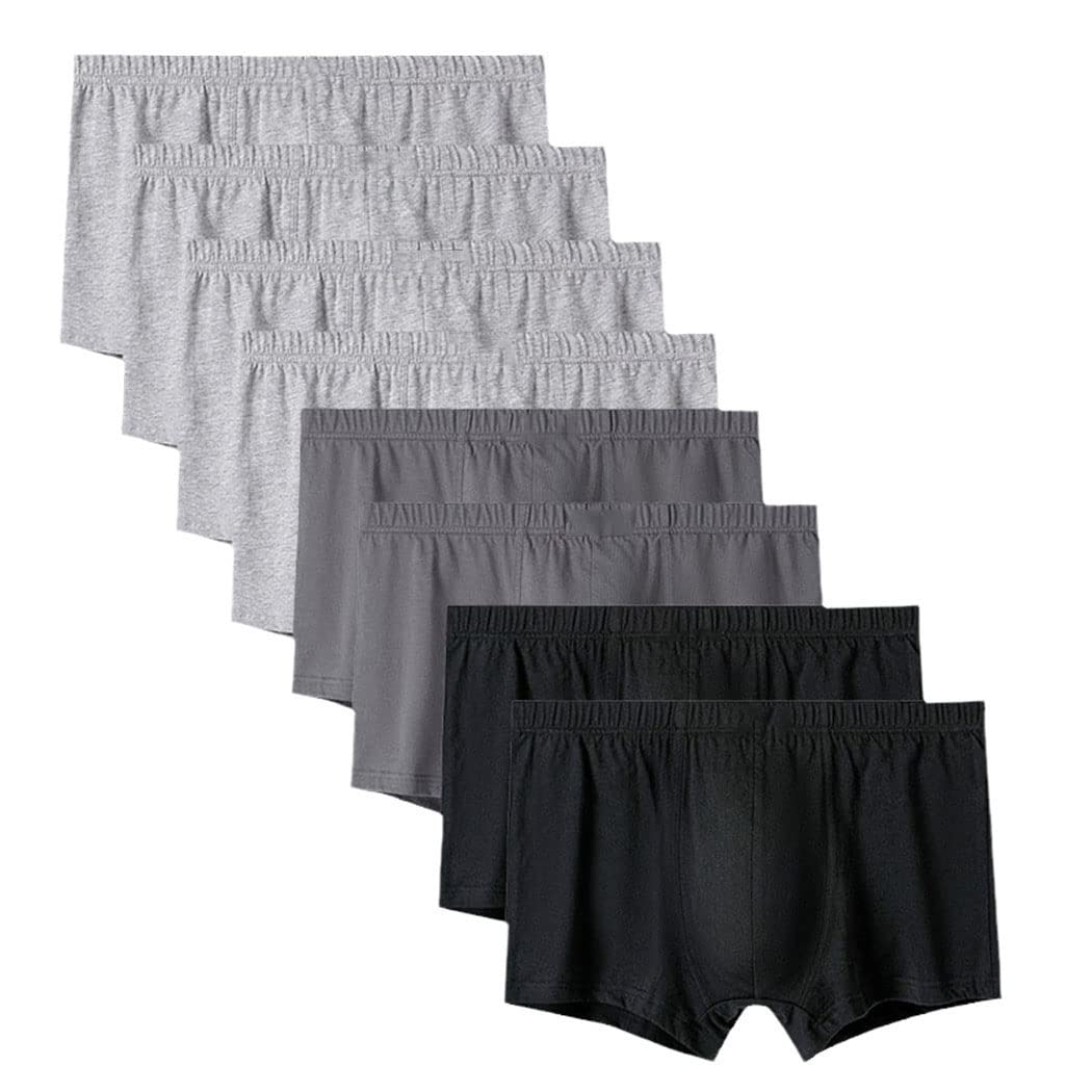 Herren-Boxershorts für Herren, atmungsaktiv, große Größe, Baumwolle, 8 Stück