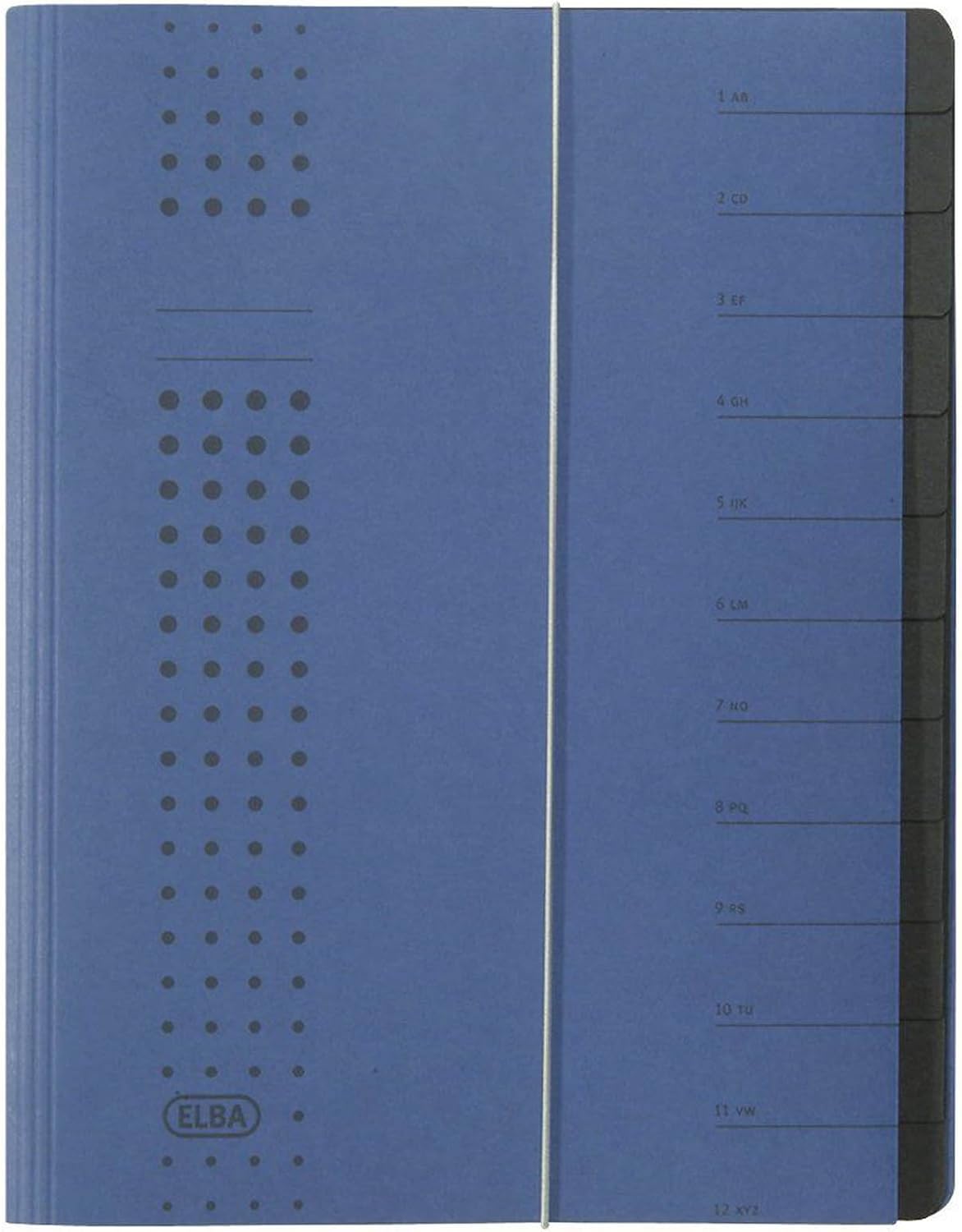 Elba 42496DB Folder Recycled Card 450 g/m² A4 12 Compartments Dark Blue
