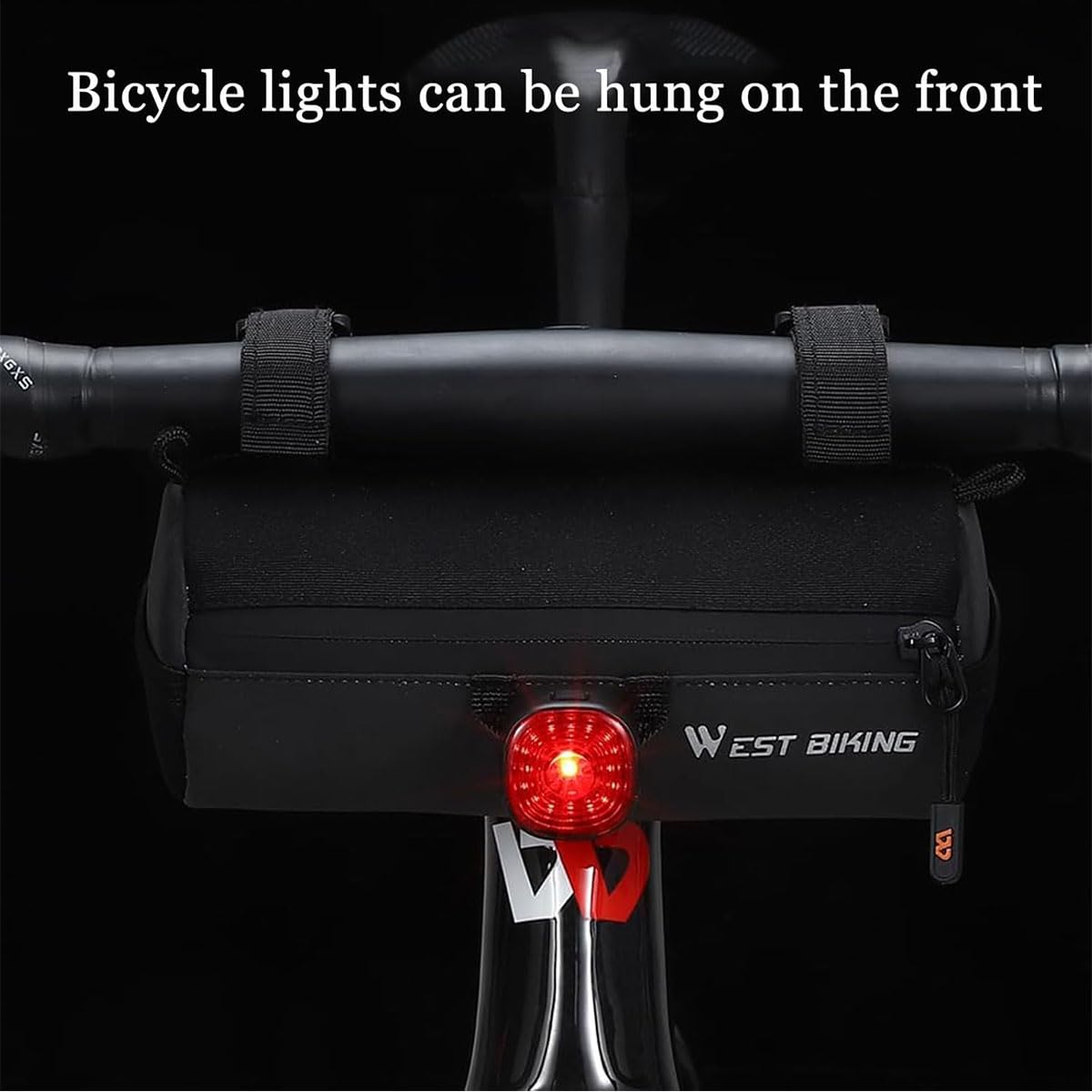 Borsa Manubrio Bici, Borsa Frontale Bicicletta con Spallacci, Leggero E Impermeabile Borsas MTB per Mountain Bike, Bici Da Strada, Bici Da Città, Bici Gravel, Nero 1L