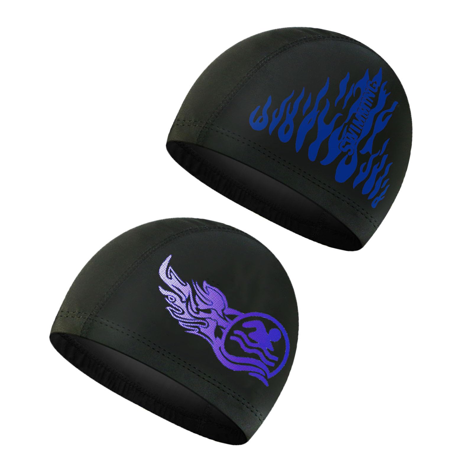 2 Piezas Gorros De Natación para Hombres Y Mujeres,Elástico Sombreros de Natación Gorros De Natación Unisex para Adultos Y Niños,Gorros De Natación Elásticos Gorro de Baño para SPA