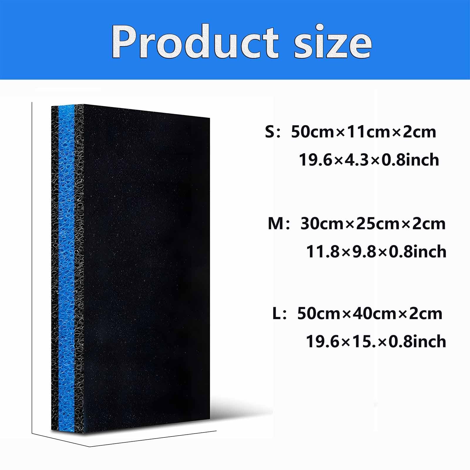 Filtres pour Aquarium, tampons filtrants en éponge Multicouches, Accessoires de Filtration pour Aquarium(M)