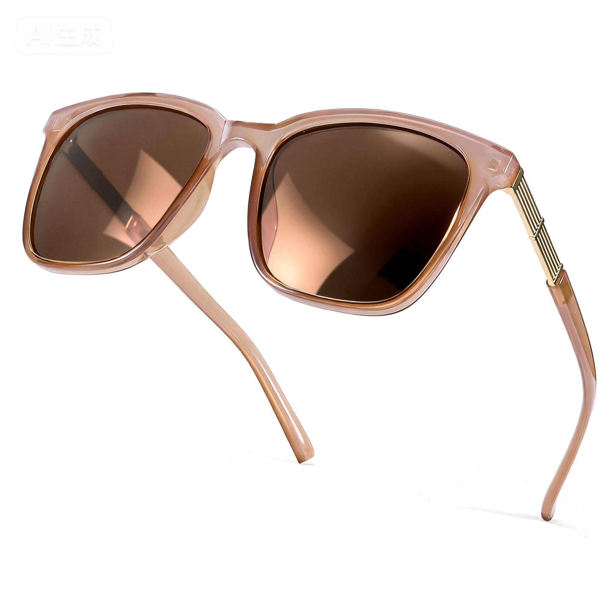 SIPHEW Oversized Square Sunglasses for Women|Lightweight Fashion Sunglasses 100% UV400 Protection|Trendy Mirrored Shade