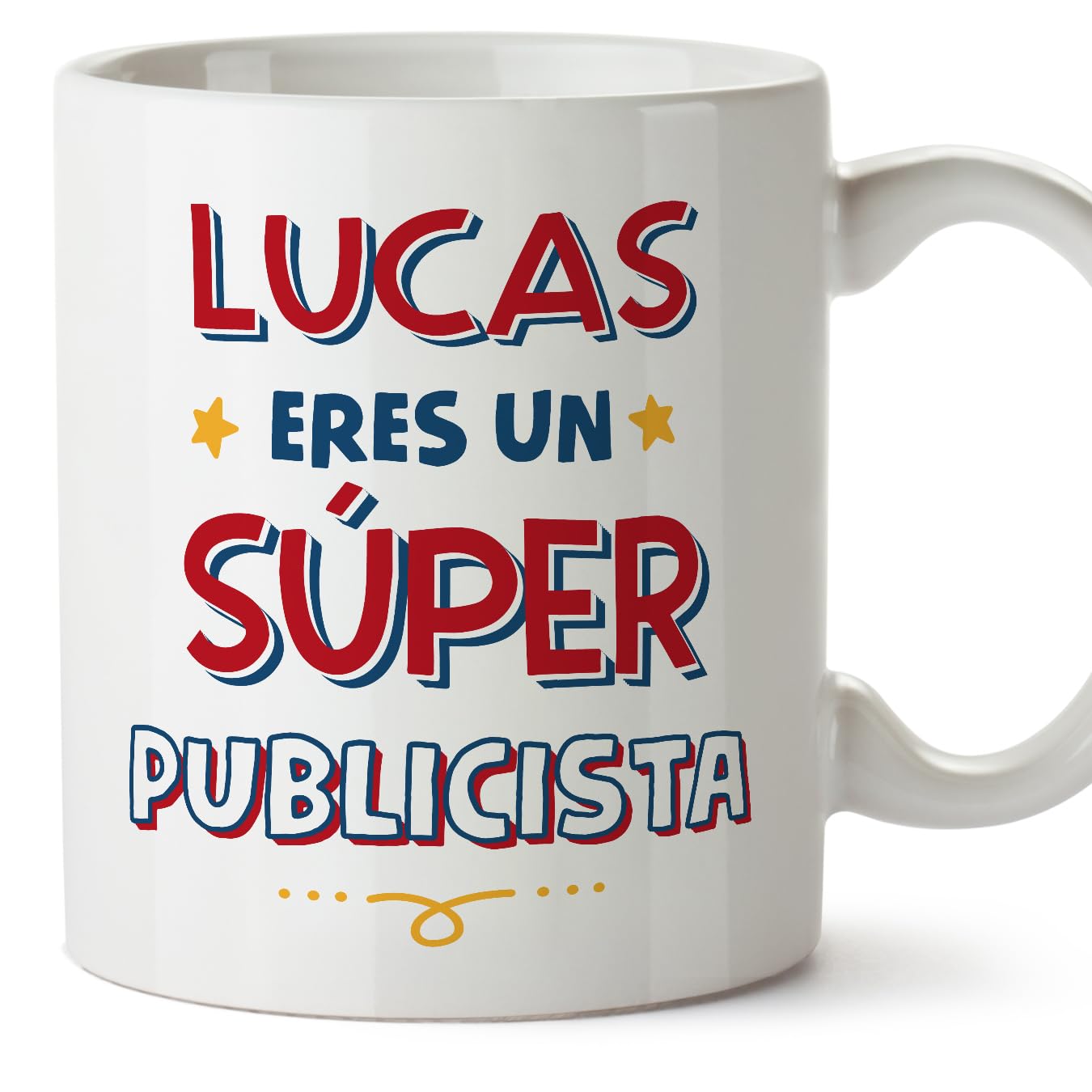 MUGFFINS Personalised Mug for Publicist Man - in Spanish - Eres Súper - Funny Custom Gift for Colleagues - Ceramic 11oz Mug