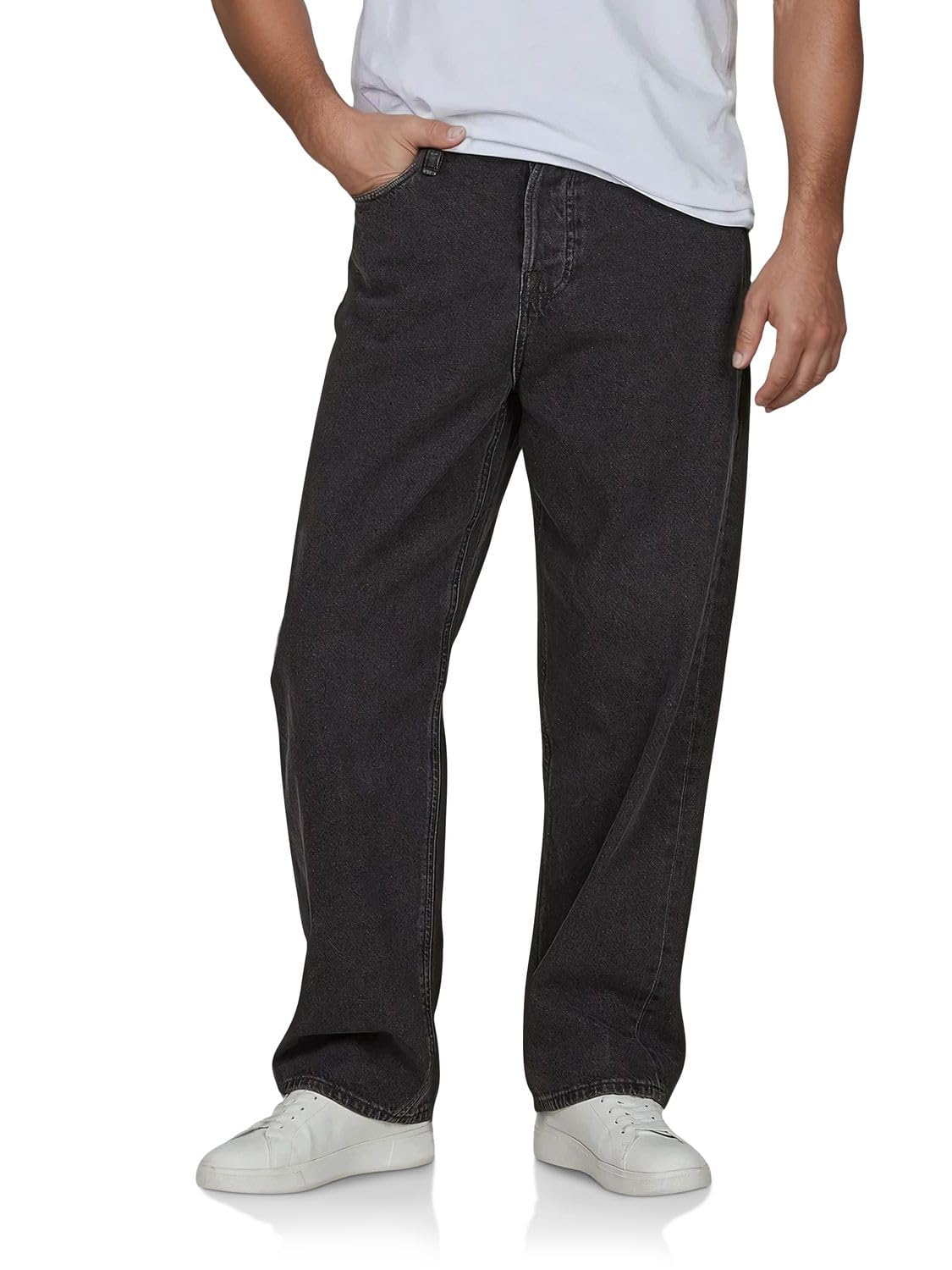 JACK & JONES Jeans Herren Baggy Fit Baumwolle JJIALEX JJCOOPER Weite Jeanshose Hose Denim Blau Schwarz Grau 30 31 32 33 34 36 38
