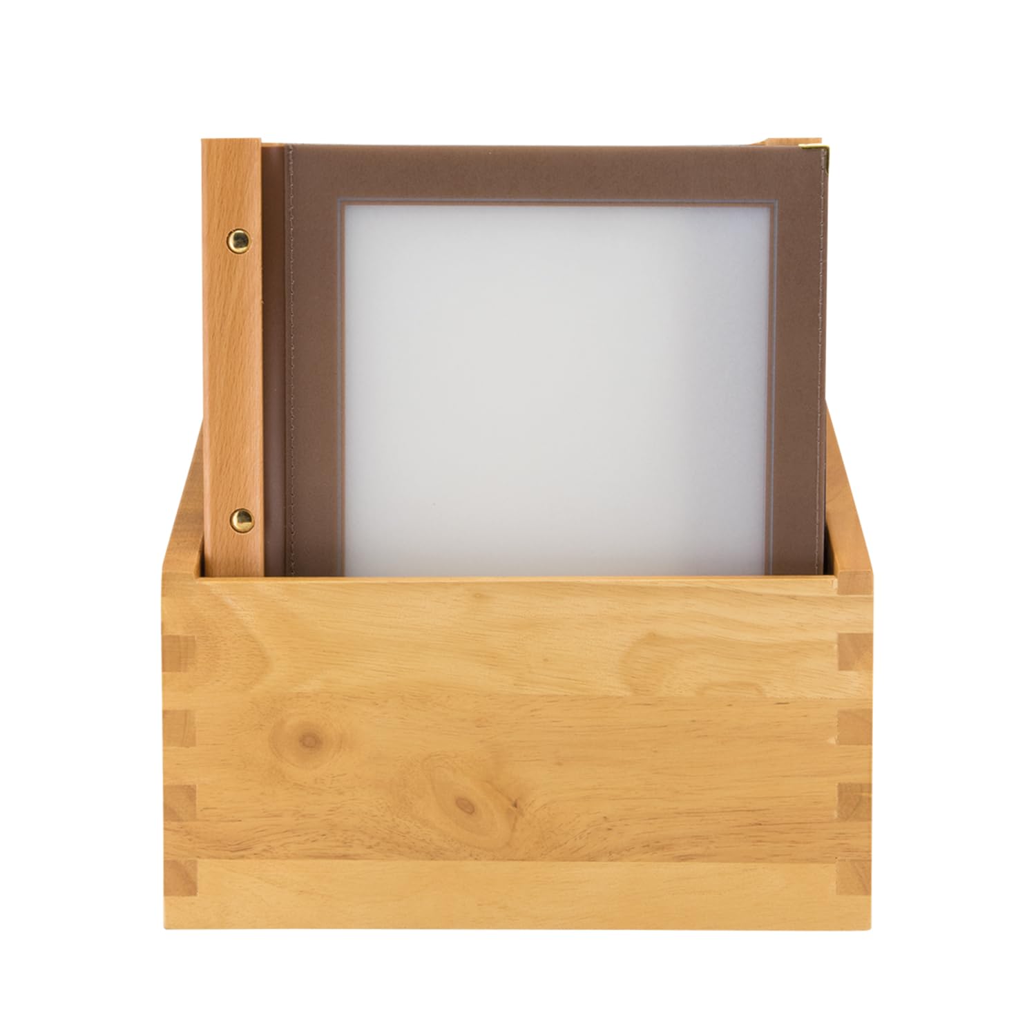 Set 10 Porta Menu A4 In Legno Di Teak Con Box - Nero, Per Ristoranti, Bar E Caffè - Foto 4