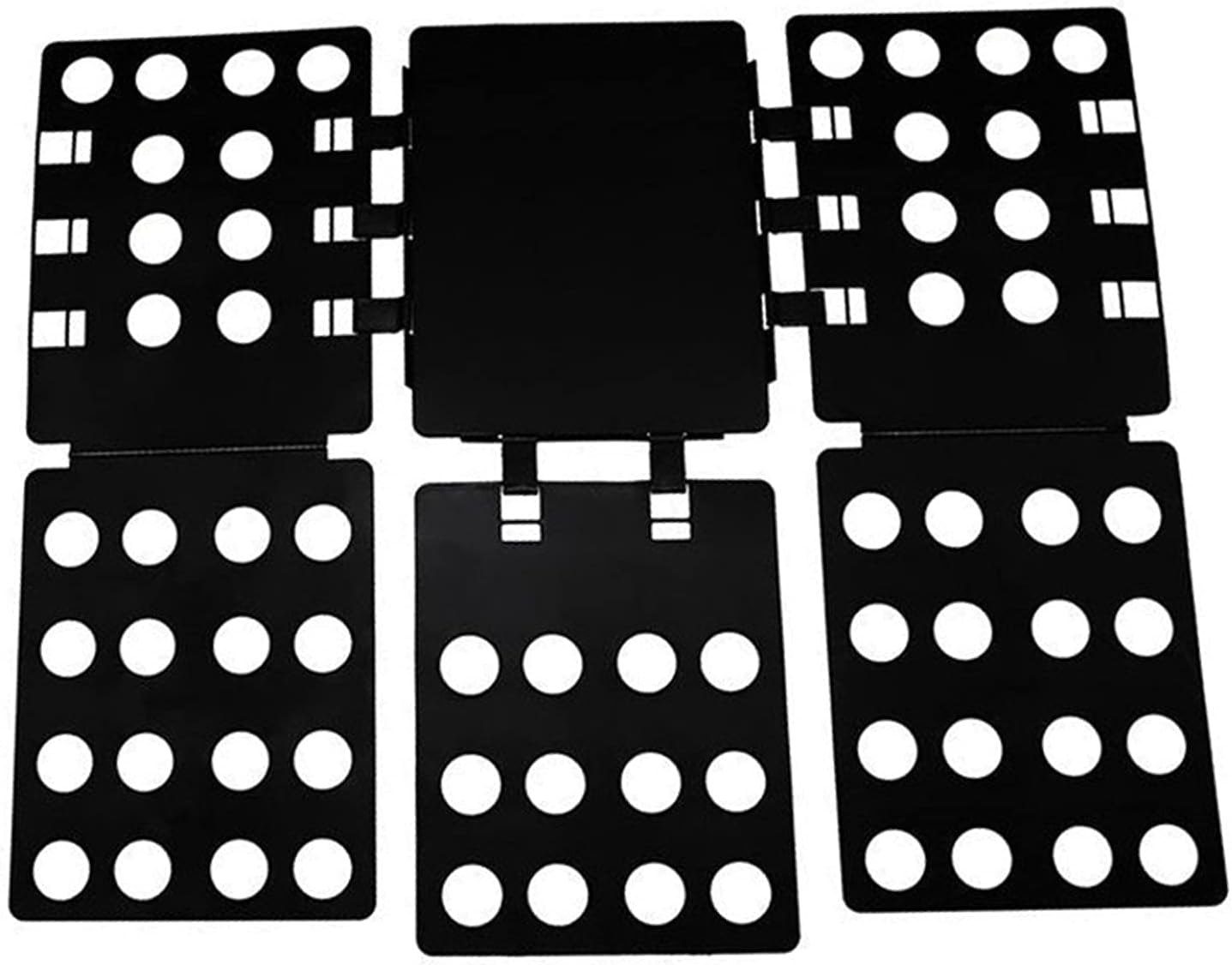 BIZS Adulto Niños Magic Ropa Carpeta T Shirts Jumpers Organizador Doble Guardar Tiempo Ropa Rápida Plato Plegable Ropa Tenedor (Color : Negro, Tamaño : 56-68 cm)