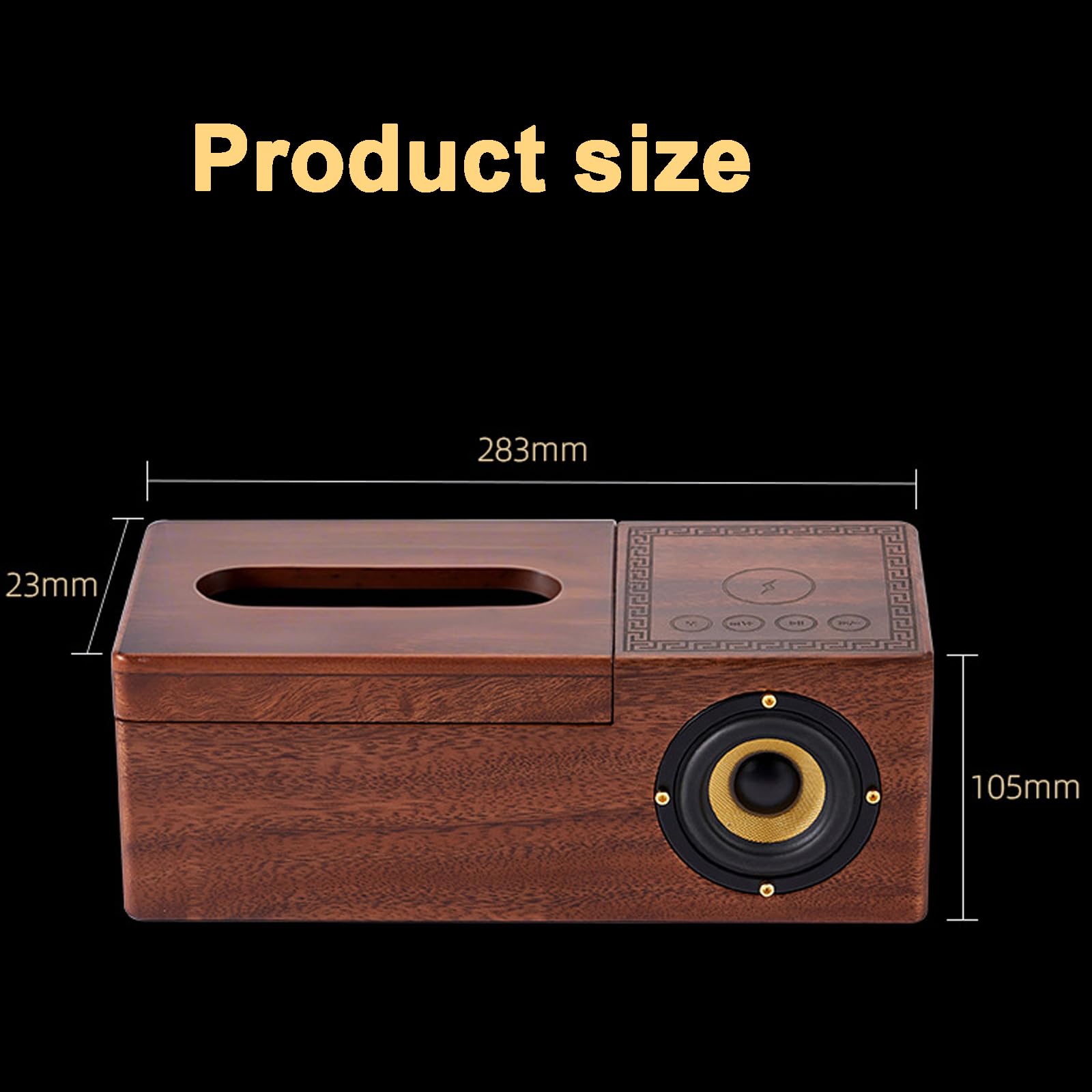 Altoparlante Bluetooth portatile, multifunzione con funzione di temporizzazione, distanza di trasmissione 18 m, riduzione intelligente del rumore, ricarica wireless, per camera da letto, ufficio