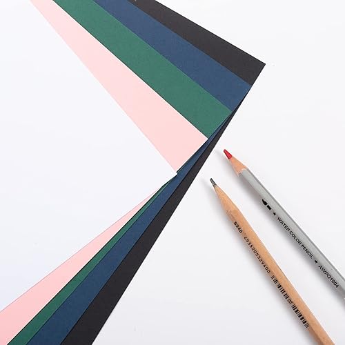 Miniatura 7 de 30 hojas de papel de cartulina 8 12 x 11 pulgadas para manualidades e invitaciones (negro)