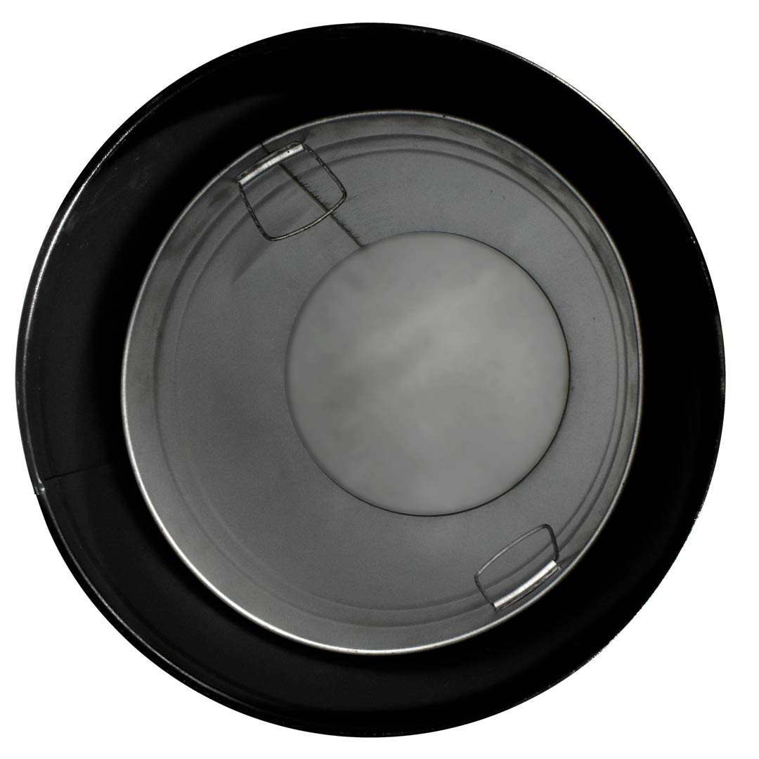 Danieli - Pattumiera da Esterno cm 38 x 71 Nero, con Porta Sabbia e Ampio Gettacarte, Bidone Interno da 52 Litri